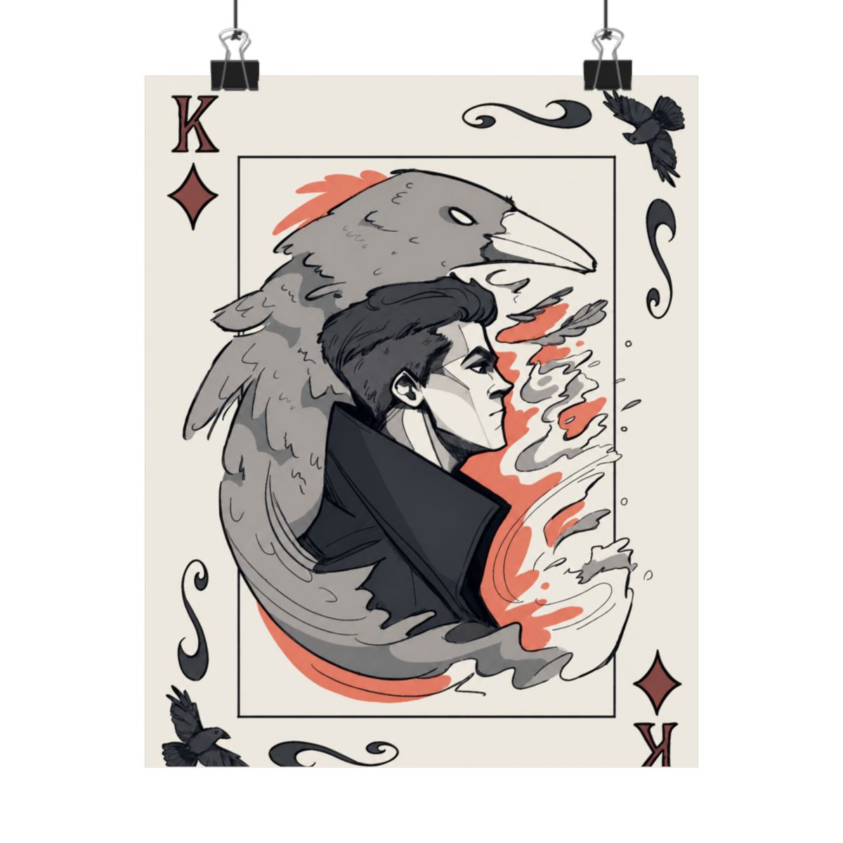 Kaz Brekker Playing Card - Six of Crows | Leigh Bardugo - alternate angle 5, merchandise