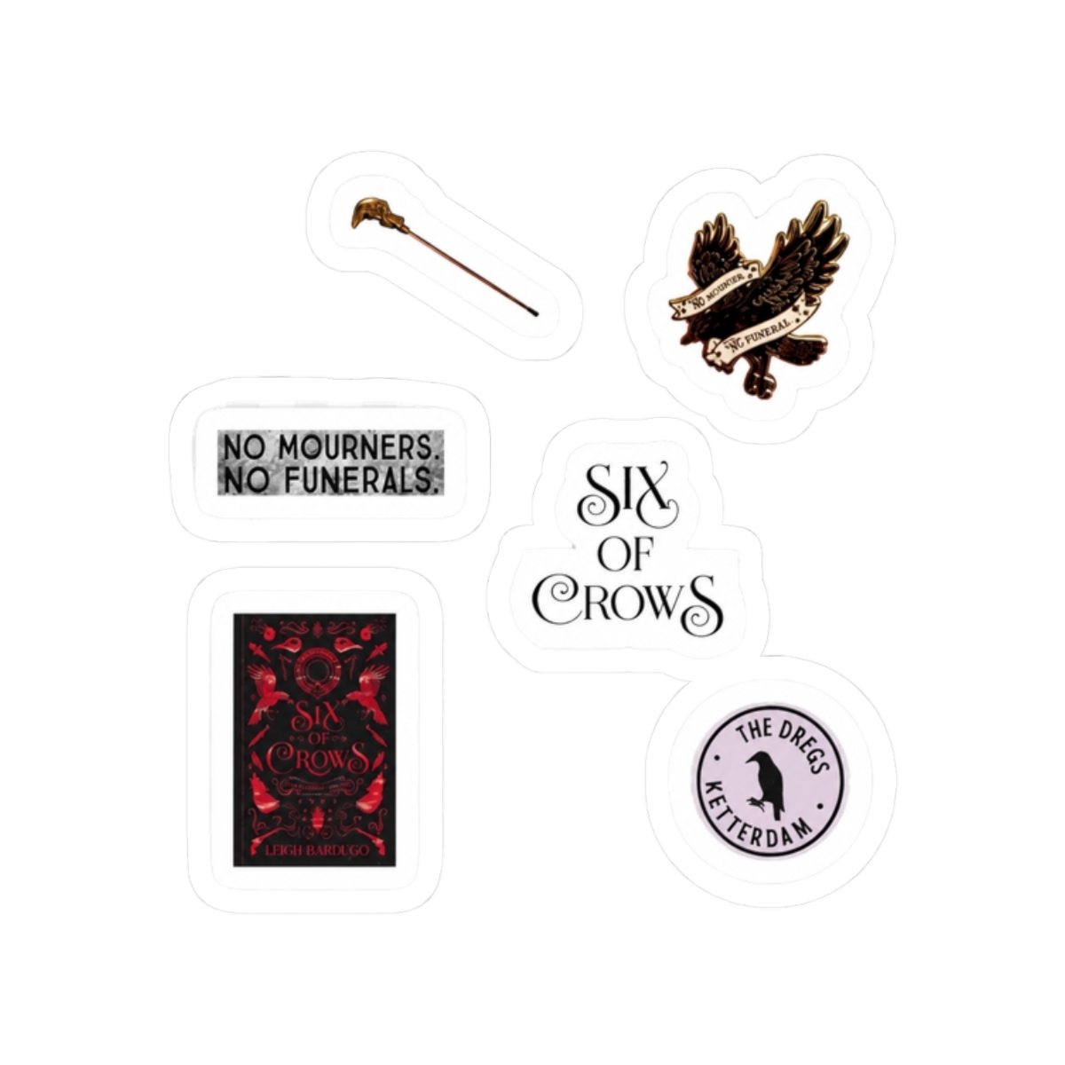 six of crows sticker pack | Leigh Bardugo - alternate angle 3, merchandise
