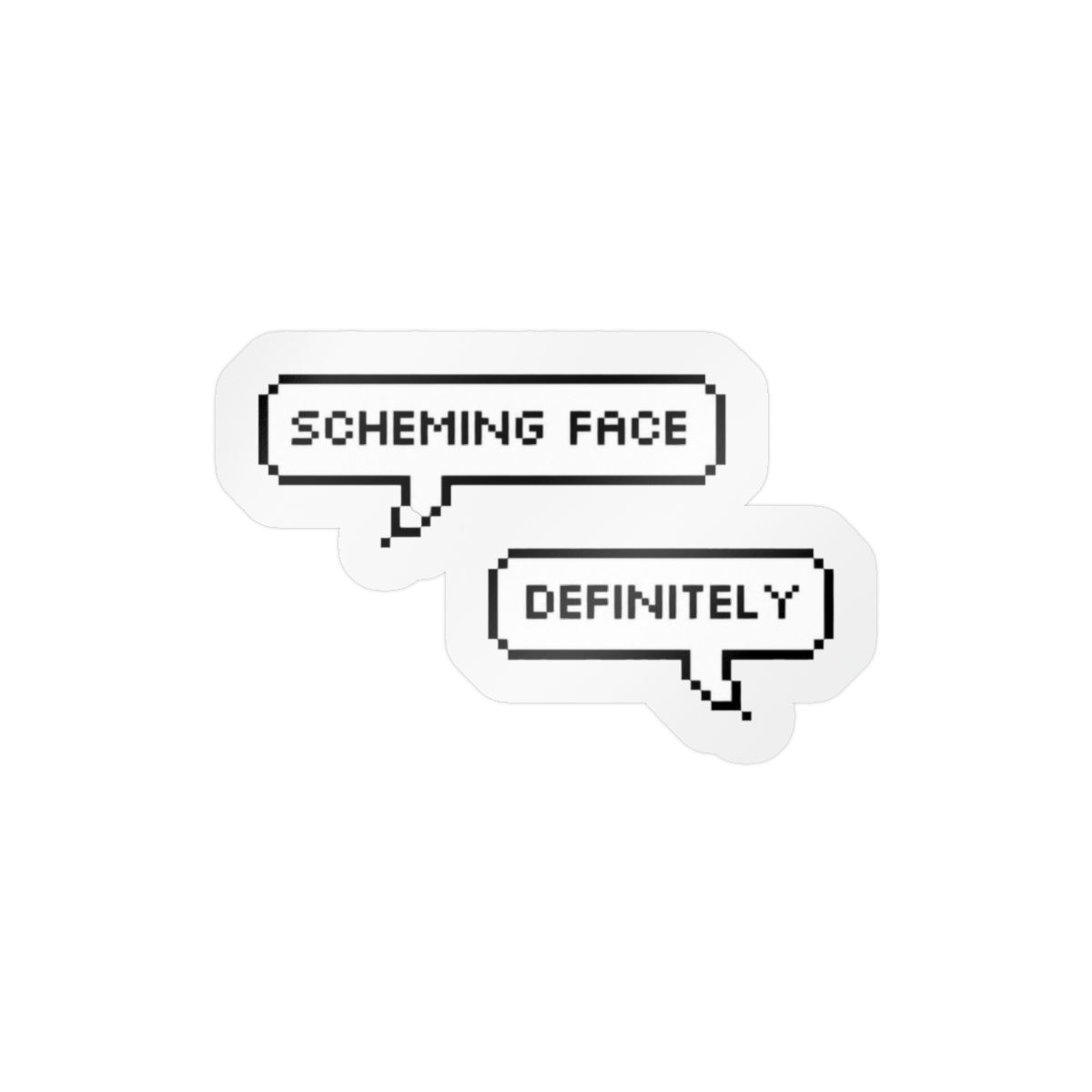 Scheming Face. Definitely - Six of Crows - Leigh Bardugo - Inej and Jesper Bumper Sticker Vinyl Decal 5 inches - alternate angle 4, merchandise