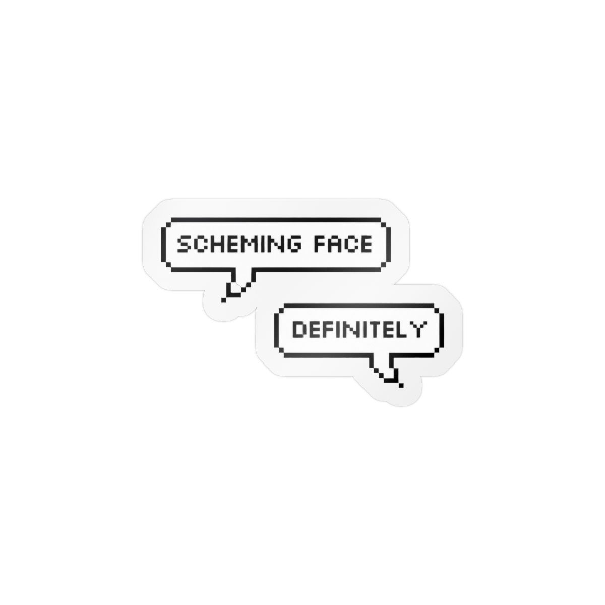 Scheming Face. Definitely - Six of Crows - Leigh Bardugo - Inej and Jesper Bumper Sticker Vinyl Decal 5 inches - alternate angle 5, merchandise