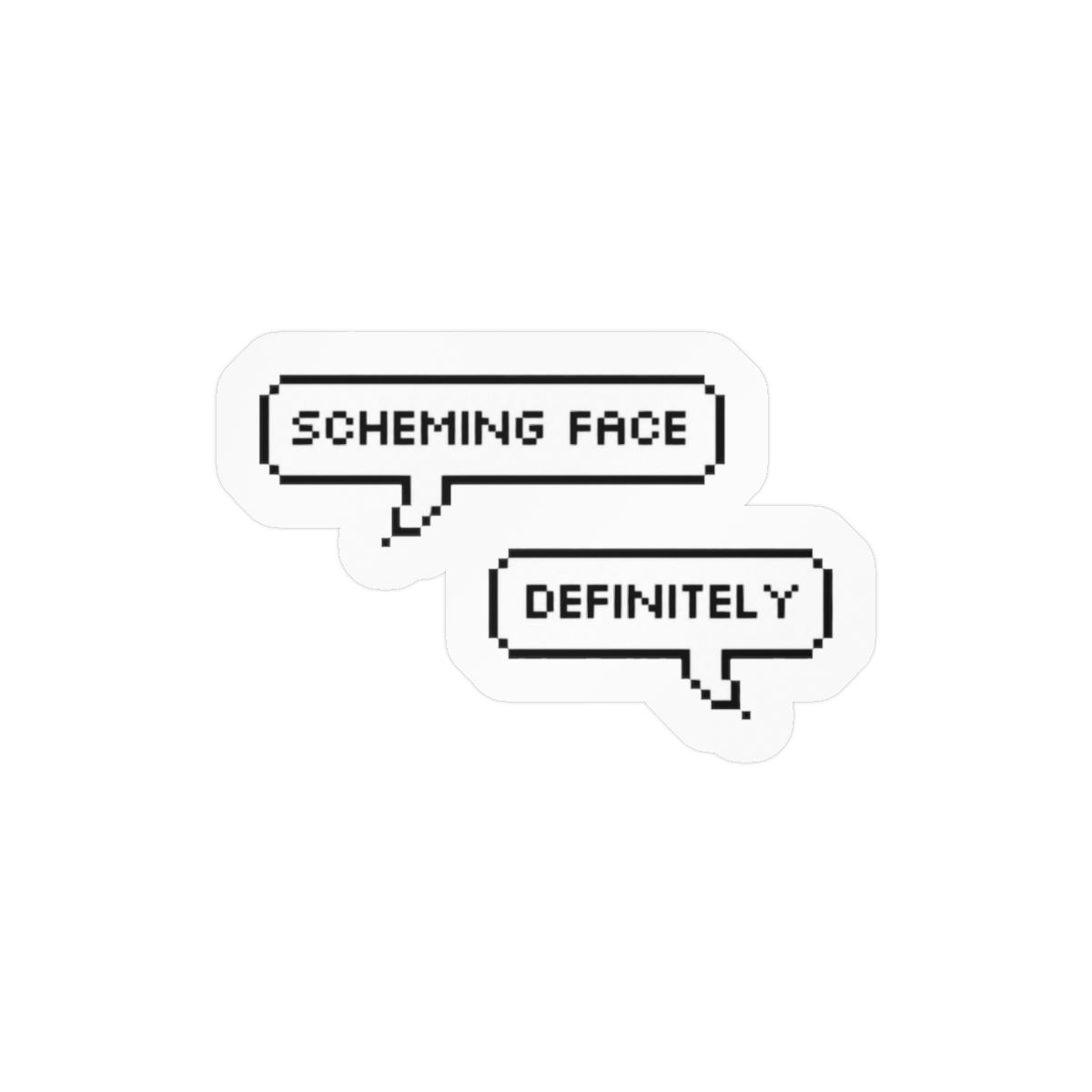 Scheming Face. Definitely - Six of Crows - Leigh Bardugo - Inej and Jesper Bumper Sticker Vinyl Decal 5 inches