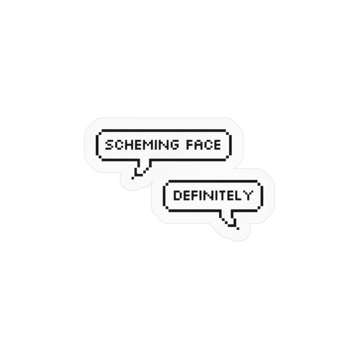 Scheming Face. Definitely - Six of Crows - Leigh Bardugo - Inej and Jesper Bumper Sticker Vinyl Decal 5 inches - alternate angle 1, merchandise