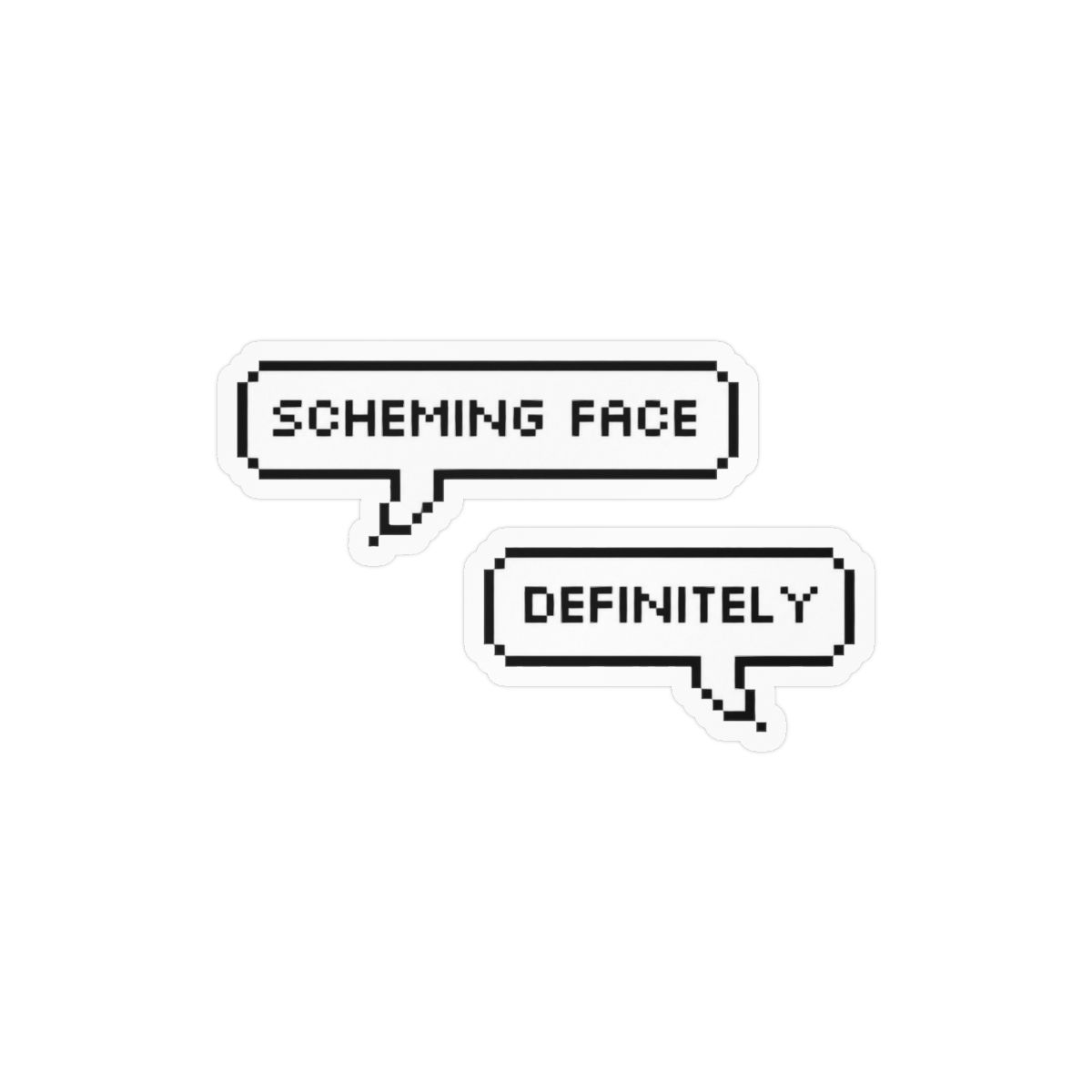 Scheming Face. Definitely - Six of Crows - Leigh Bardugo - Inej and Jesper Bumper Sticker Vinyl Decal 5 inches