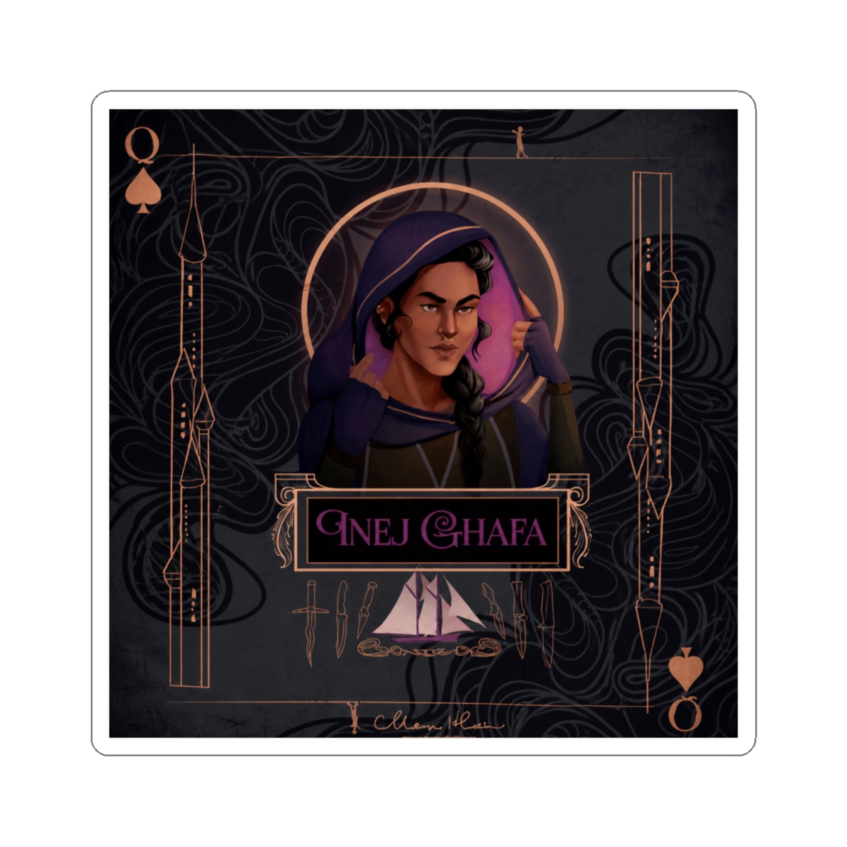 Inej Ghafa Playing Card | Leigh Bardugo - alternate angle 1, merchandise